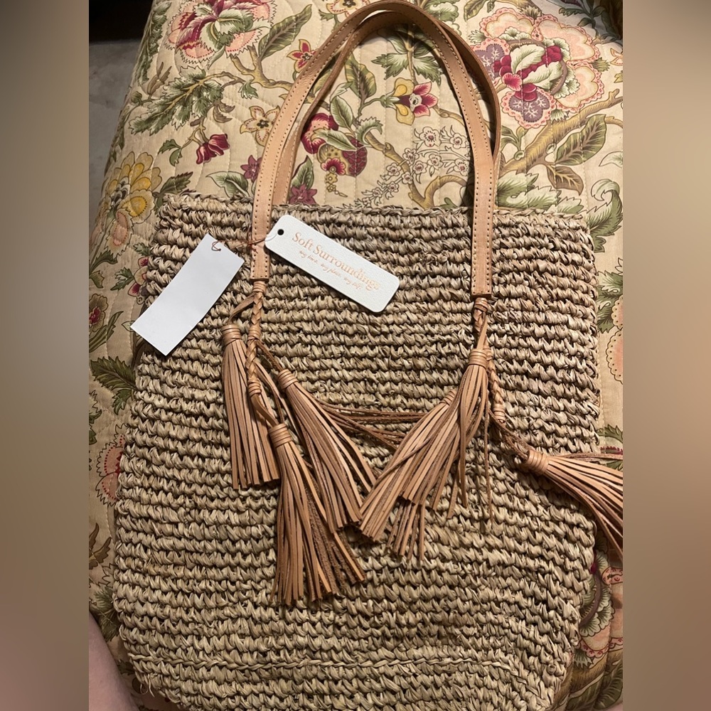 Soft Surroundings Straw Purse